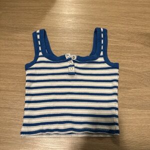 Cotton On Blue and White Striped Top